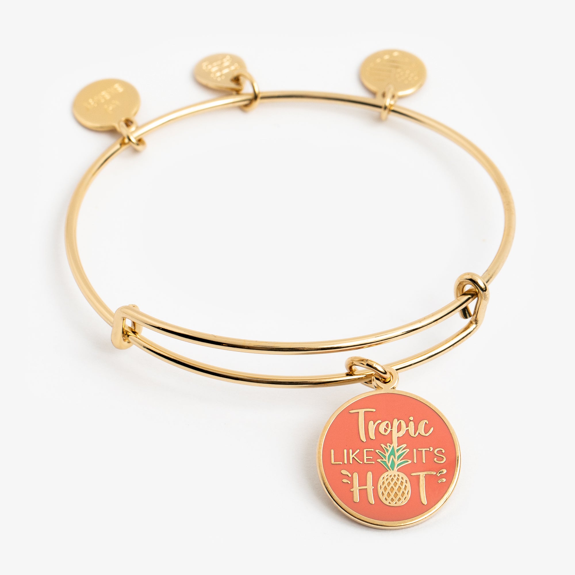 Tropic Like It's Hot Charm Bangle - Trendy Summer Beach Bracelet for Women | Perfect for Vacation, Pool Party & Tropical Getaways