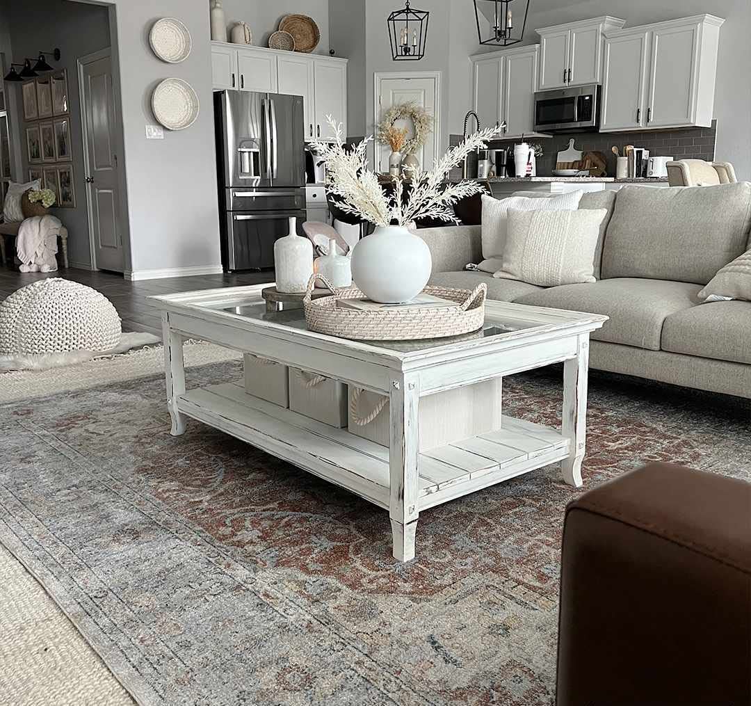 Hauteloom Emke Boho Oriental Medallion Area Rug - Traditional Floral Machine Washable Carpet for Living Room, Bedroom, Dining Room - Beige & Gray Round Rug 6'7