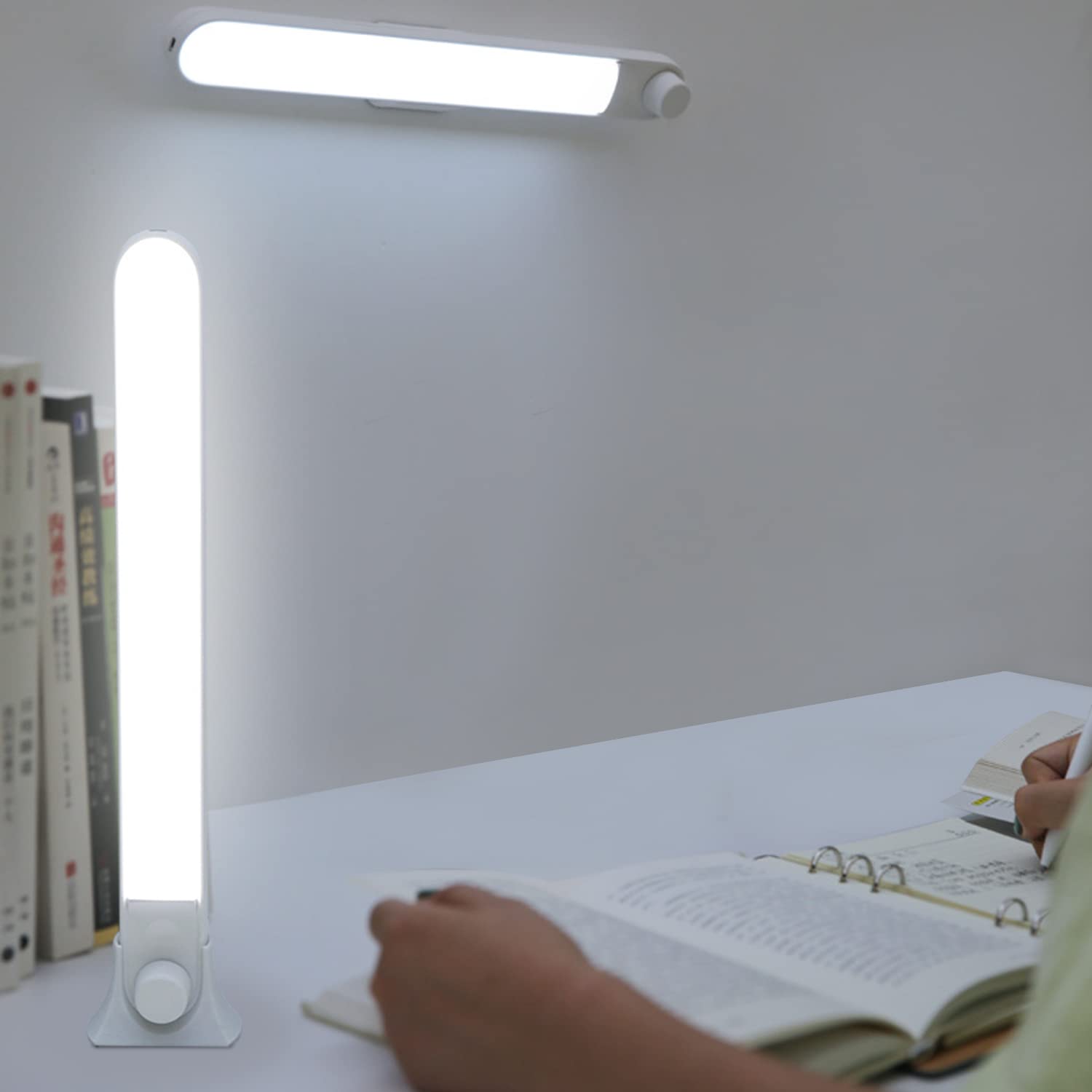 **Ipalmay Wall Reading Light - USB Rechargeable Dimmable LED Desk Lamp with Magnetic Mount, Under Cabinet Lighting for Bathroom Vanity, Closet, Hallway, Stairs & Kitchen - Perfect for Night Reading & Task Lighting**