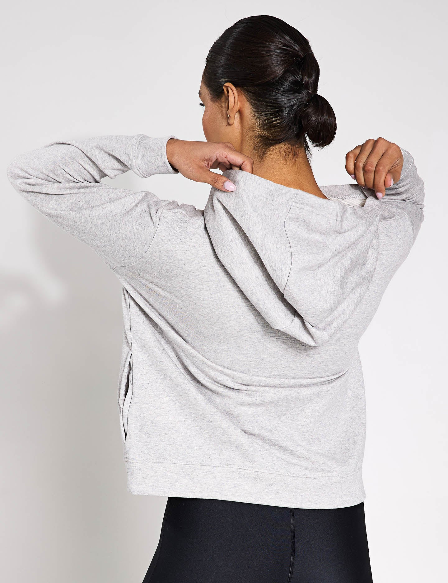 Rival Terry Hoodie - Mod Grey Light Heather/White - Cozy Pullover Sweatshirt for Men & Women - Perfect for Casual Wear, Gym, and Outdoor Activities