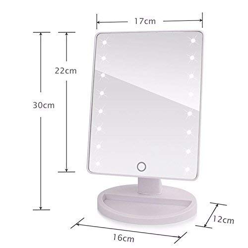 ISTARA 360° Swivel Flexible Gooseneck LED Makeup Mirror with Adjustable Brightness - Framed Rectangular Bathroom Vanity Mirror for Tabletop Mount - Perfect for Makeup, Skincare & Shaving at Home or Salon