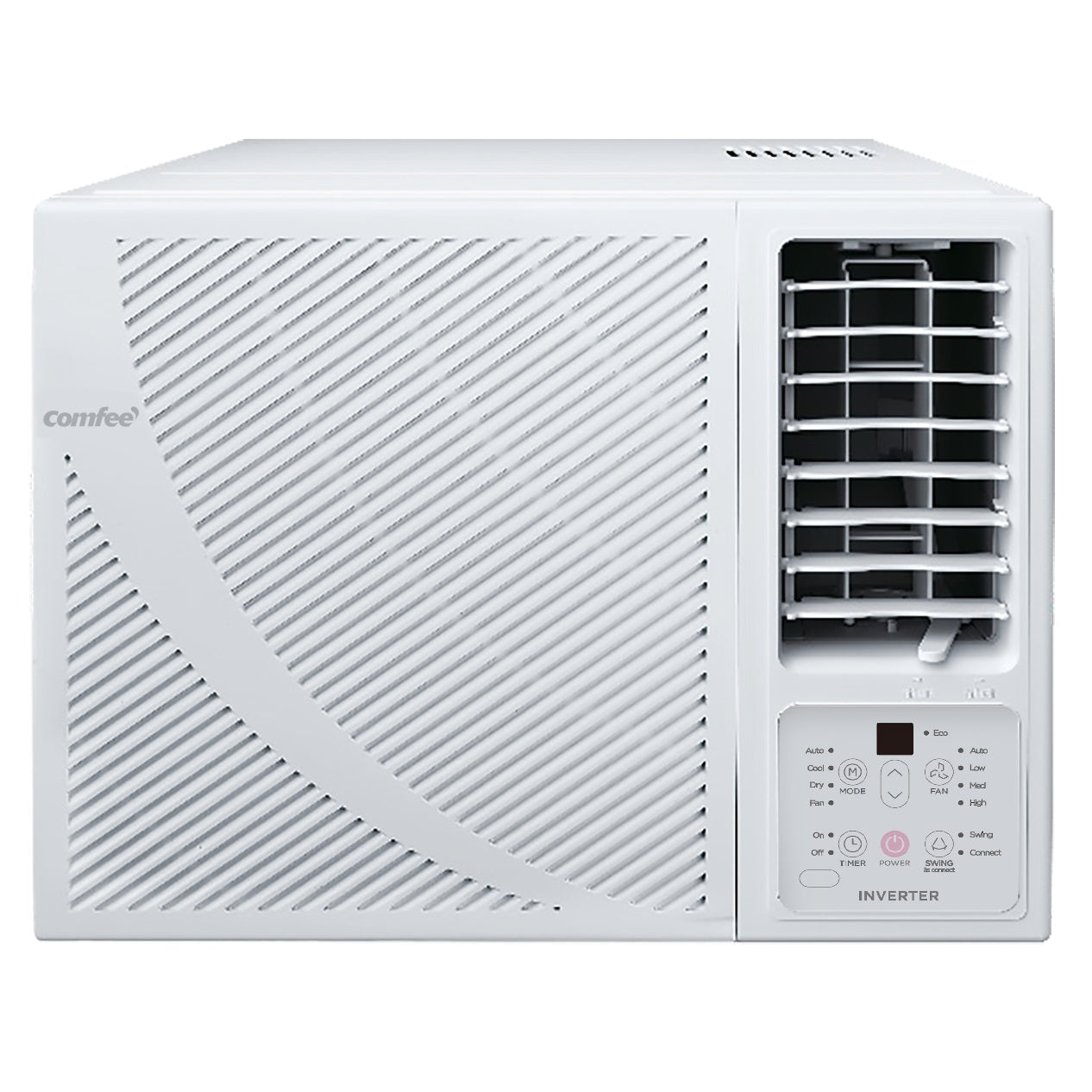 COMFEE CWF 09CRFN8 AD5 1 Ton Smart Inverter Window Air Conditioner with Dehumidifier & Remote Control - Perfect for Bedrooms, Living Rooms & Small Spaces