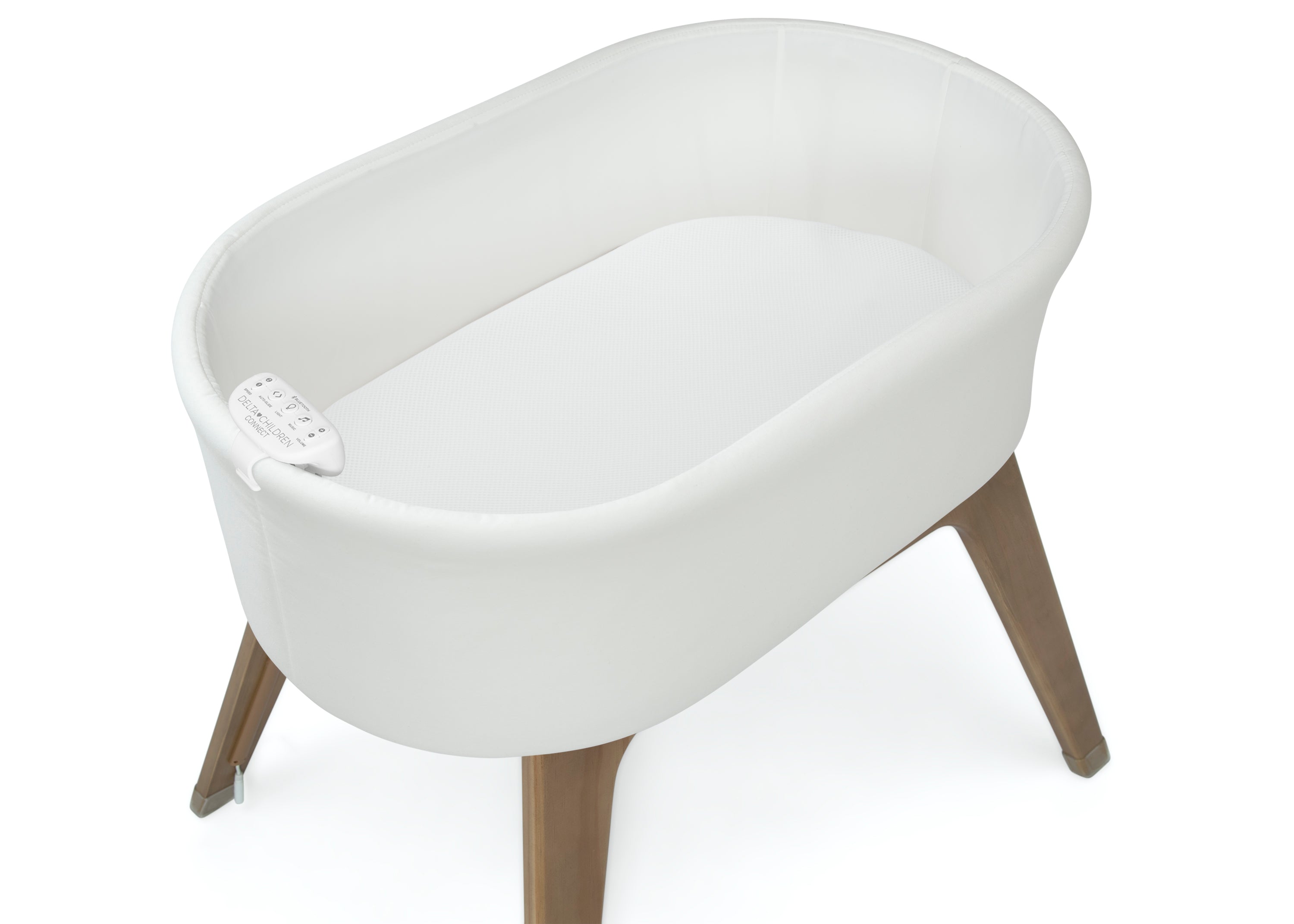 Smart Auto Glide Baby Bassinet with Cry Detection & Bluetooth - Wireless Nursery Bed for Newborns - Perfect for Nighttime Soothing and Hands-Free Parenting