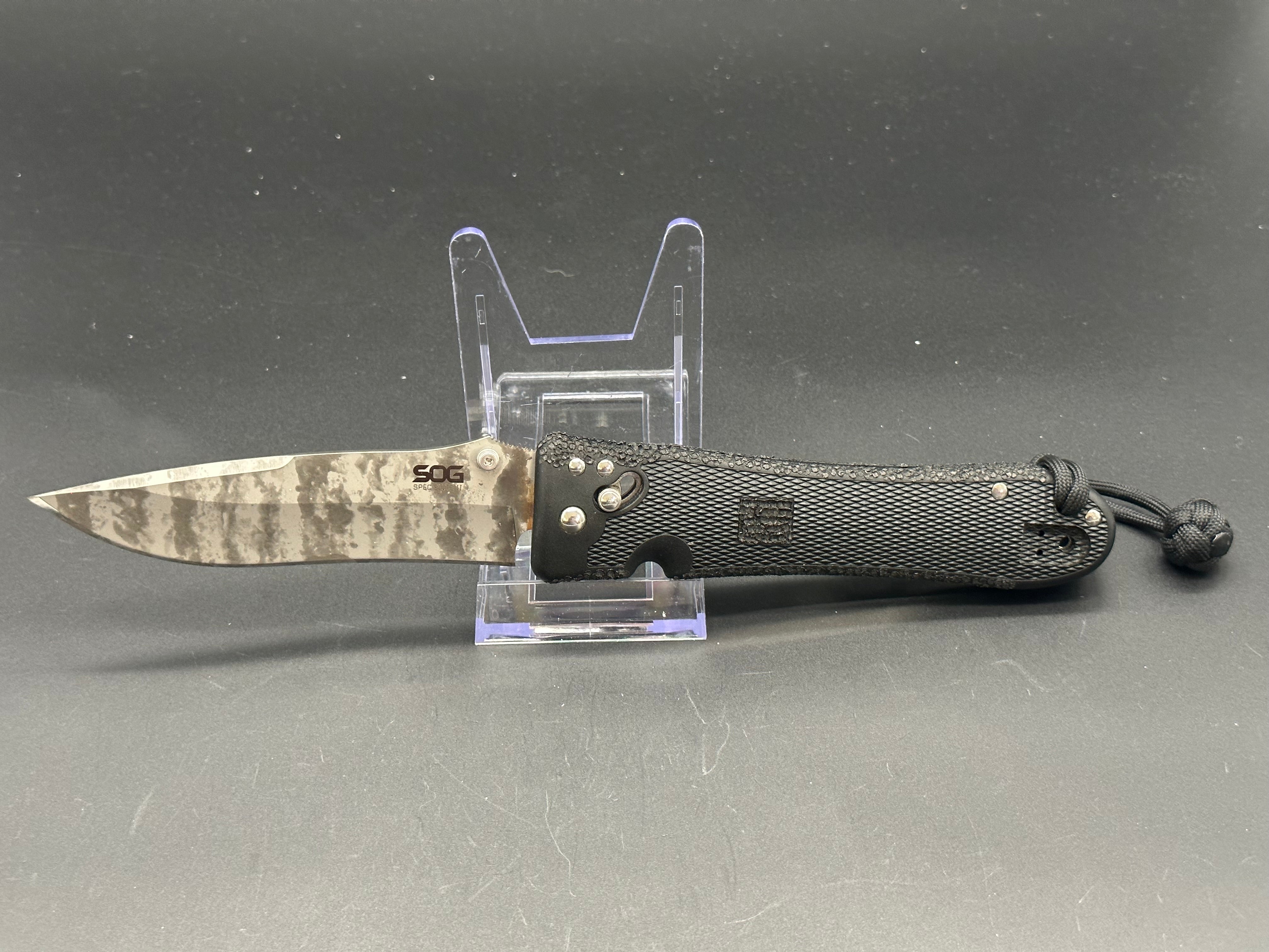 SOG Spec Elite II Tactical Knife - High Carbon Stainless Steel Blade, G-10 Handle for Outdoor Survival, Camping & Hunting | Perfect for Bushcraft, EDC & Self-Defense