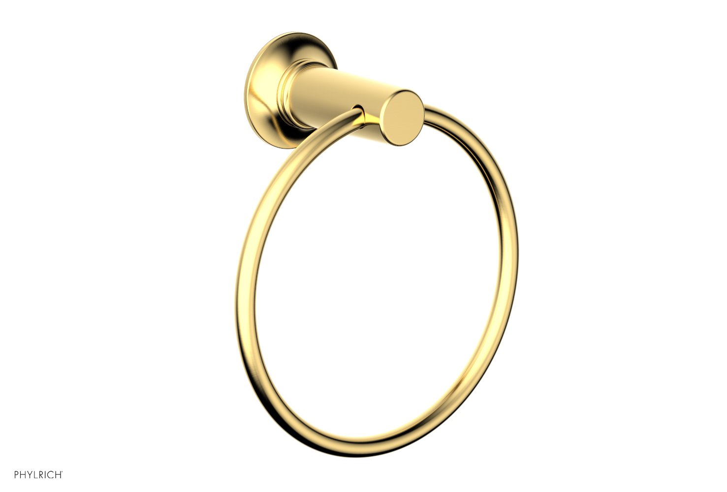 HEX MODERN 501 75 Brushed Nickel Towel Ring - Bathroom Towel Holder for Modern & Contemporary Home Decor