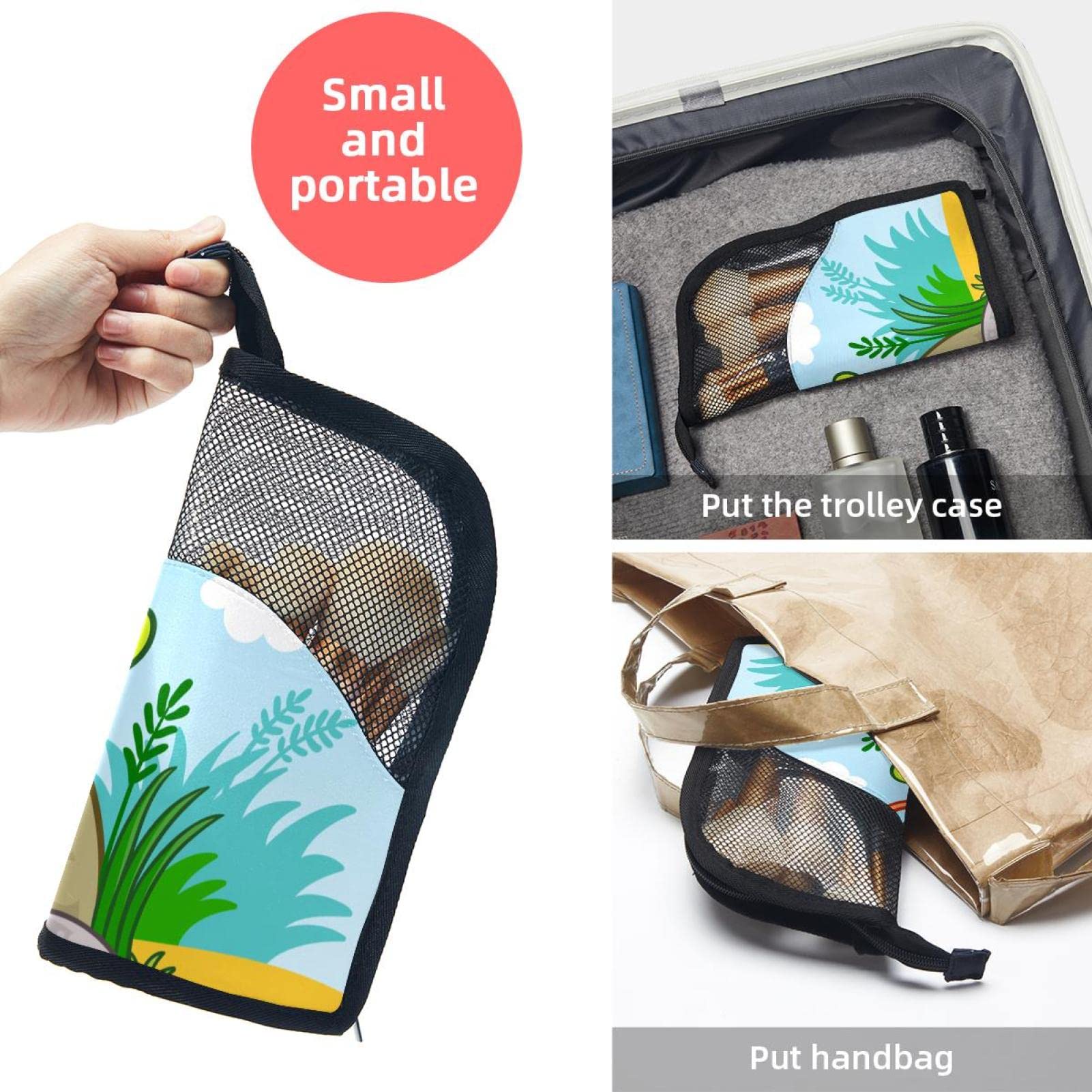 12-Piece Makeup Brush Organizer Bag with Frog & Dragonfly Design - Portable Cosmetic Brush Holder Case for Travel, Home, and Professional Makeup Artists