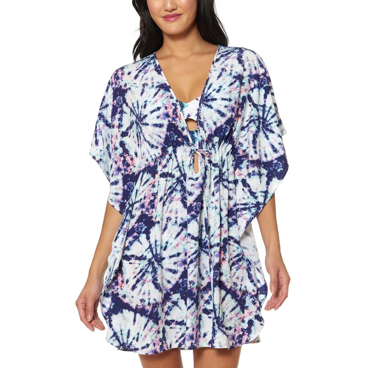 Jessica Simpson Women's Swimsuit Cover Up - Stylish Beach Wrap, Poolside Coverup, Summer Swimwear with Border Design for Vacation & Resort Wear