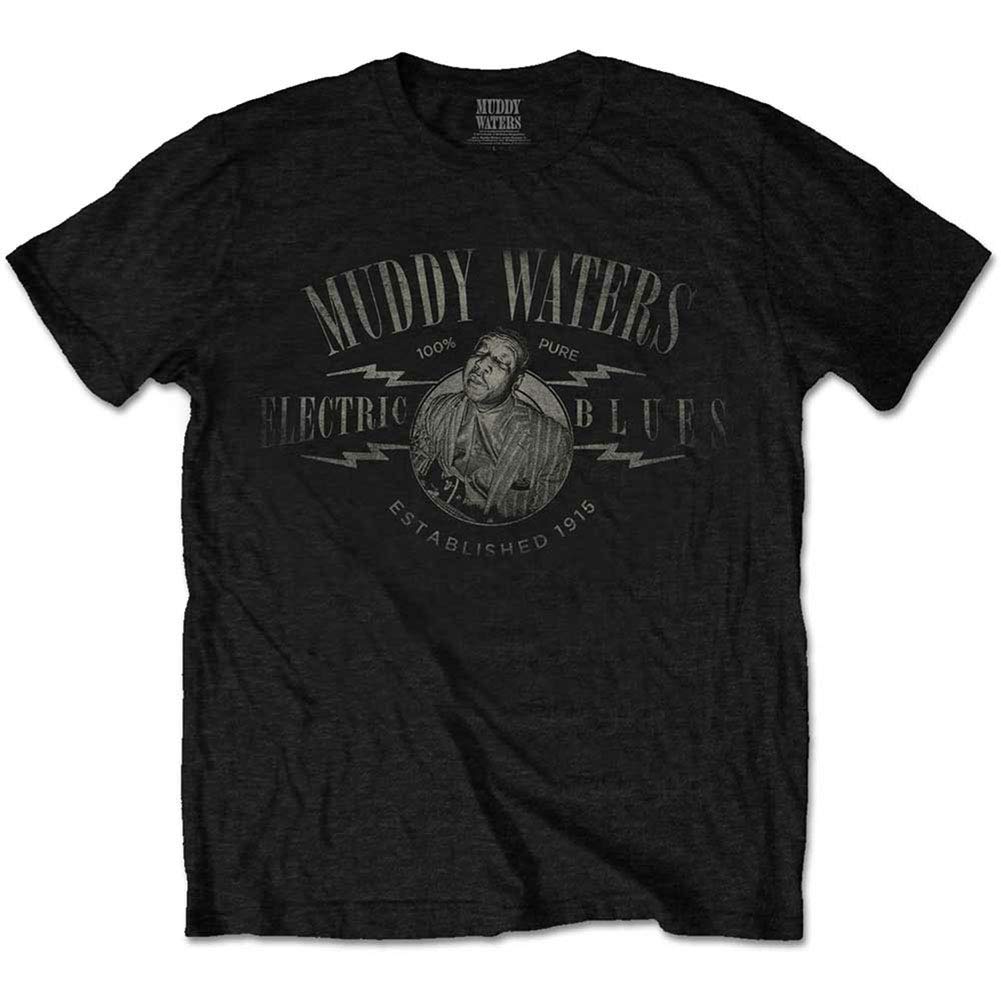 Men's Electric Blues Slim Fit T-Shirt - Black Cotton Tee for Casual Wear & Street Style | Perfect for Everyday Outfits, Music Festivals & Night Out