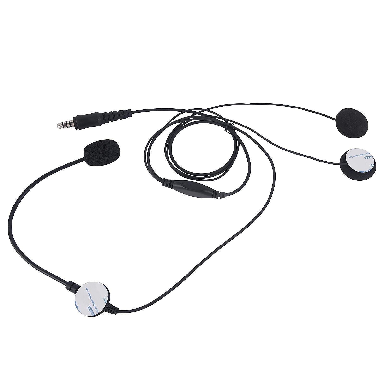 Pdflie Tactical Walkie Talkie Helmet Earpiece Headset with Boom Mic - K1 U94 PTT Compatible for Baofeng Kenwood Retevis Two-Way Radios - Ideal for Security, Construction, Outdoor Adventures & Emergency Communication