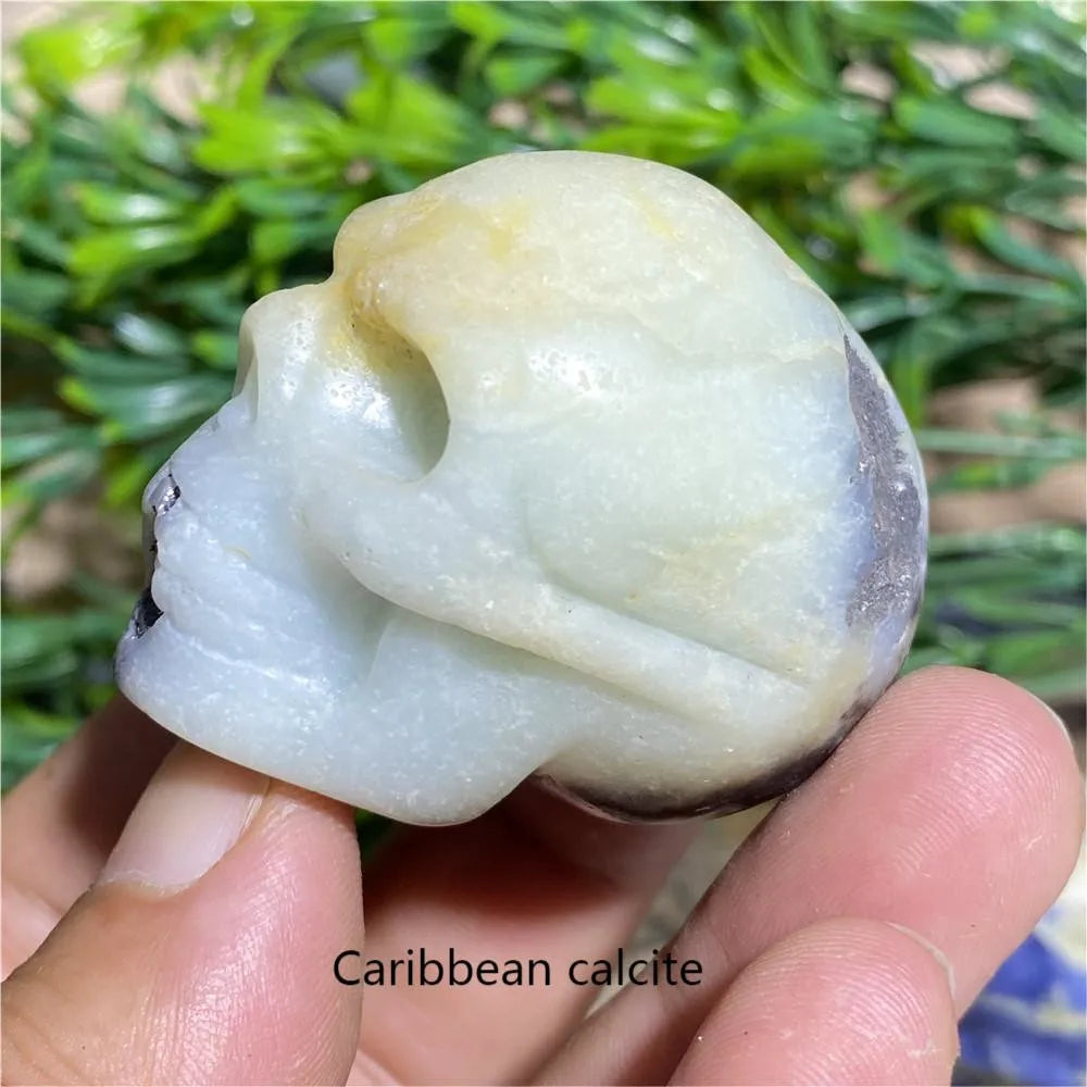 Natural Black Tourmaline Obsidian Crystal Skull - Bloodstone Healing Stone for Reiki, Meditation & Energy Work - Unique Mineral Cranium Decor for Home, Office or Sacred Space