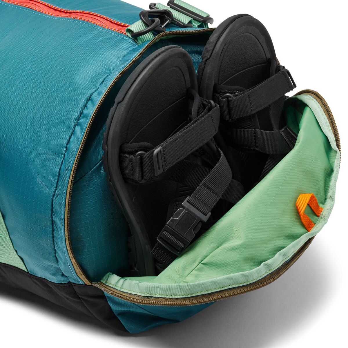 Cotopaxi Ligera 45L Duffle Bag - Lightweight Water-Resistant Travel Duffel for Gym, Hiking & Weekend Trips - Cada Dia Collection in Drizzle Color