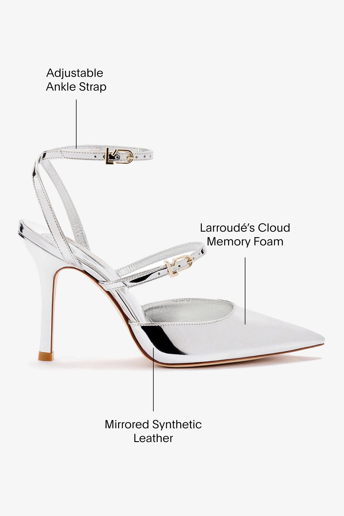 Kris Pump Silver Specchio Mirror Heels - Elegant High Heels for Women, Perfect for Parties, Weddings & Special Occasions