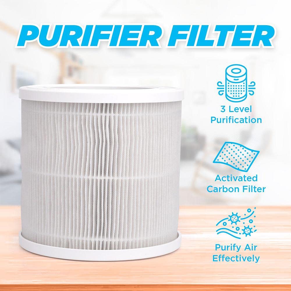 Proton Pure Portable Air Purifier with True HEPA Filtration Technology - Home & Office Air Cleaner for Allergies, Dust, Pet Dander | Ideal for Bedrooms, Living Rooms, and Workspaces