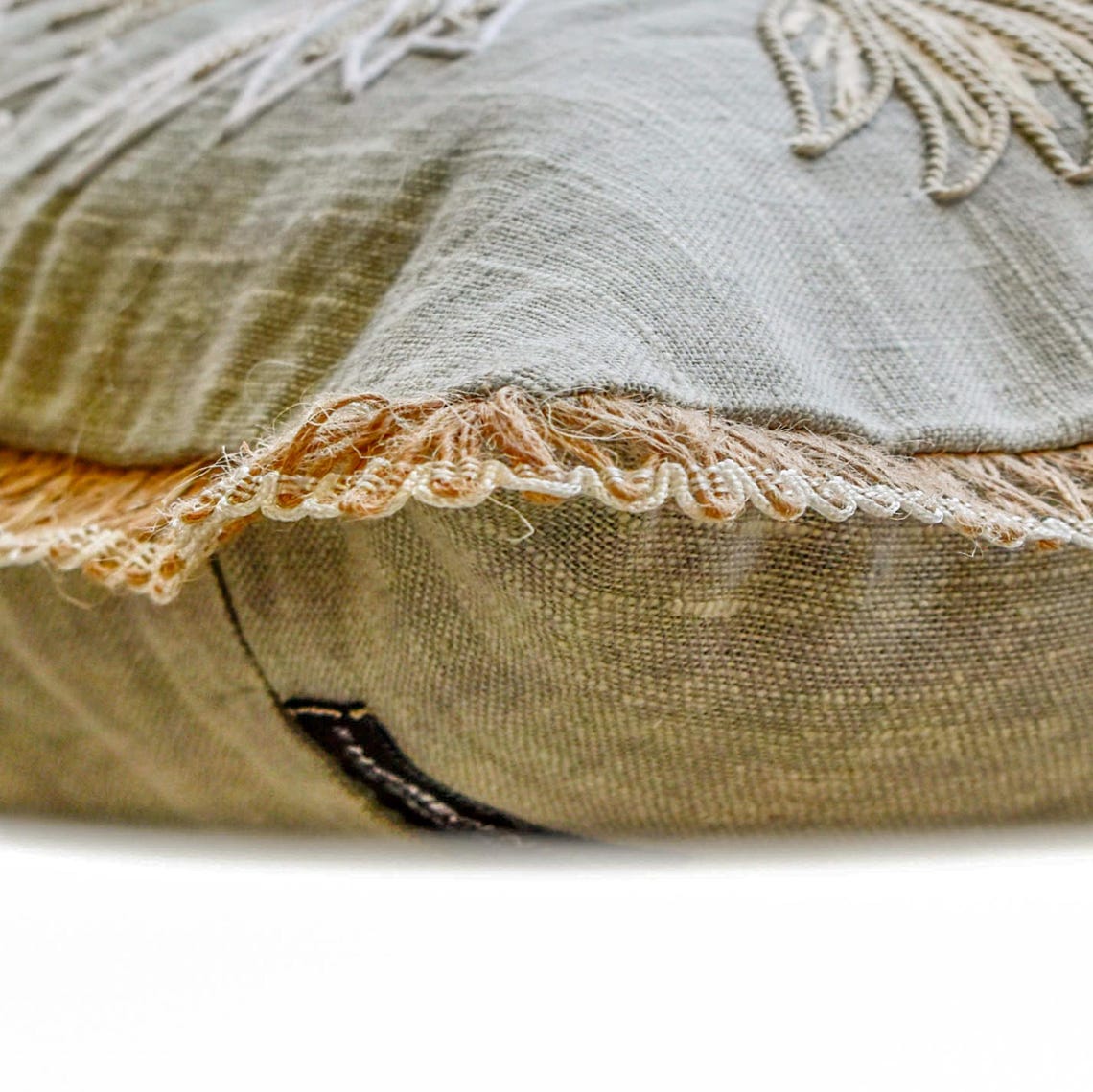 Ava Gray Cotton Linen Throw Pillow Cover - Soft Decorative Cushion Cover for Sofa, Bed, Couch - Home Decor & Living Room Accessories