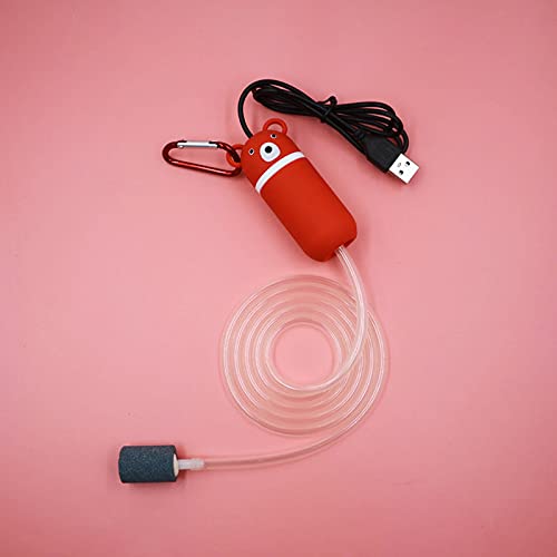 Portable USB Mini Aquarium Air Pump - Silent Oxygen Pump for Fish Tank, Cute Mute Fish Supplies Accessories | Perfect for Small Tanks, Betta Bowls & Travel Use