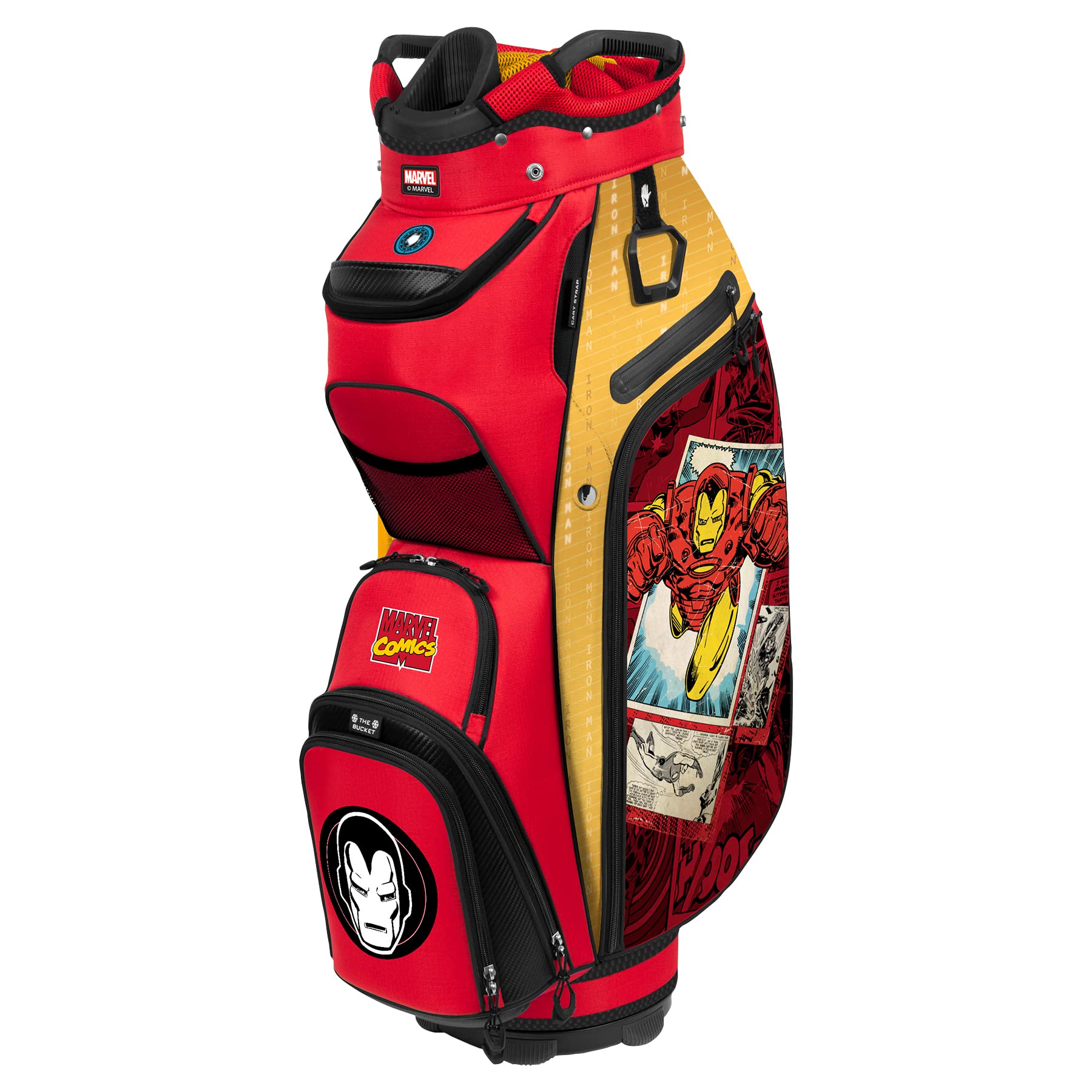 Marvel Iron Man Insulated Cooler Cart Bag - Heavy Duty Rolling Cooler for Picnics, Beach, Camping & Tailgating | Officially Licensed Marvel Merchandise