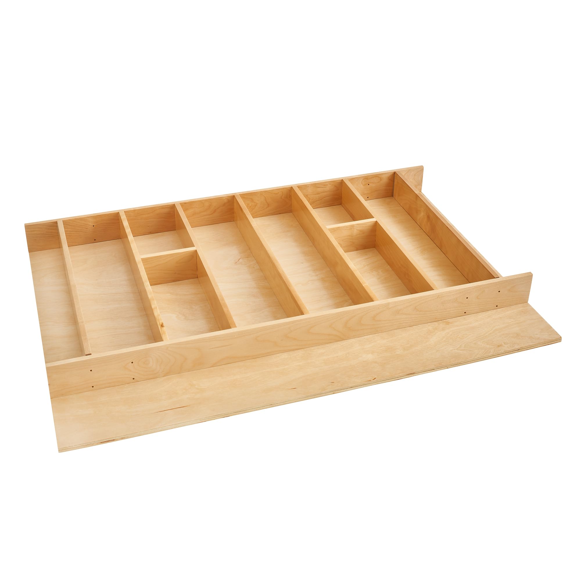 Rev-A-Shelf Adjustable Silverware Drawer Organizer - 33.13 x 22 Inch Maple Wood Cutlery Tray for Kitchen Utensils Storage | Fits Cabinets & Drawers | Perfect for Spoons, Forks, Knives Organization