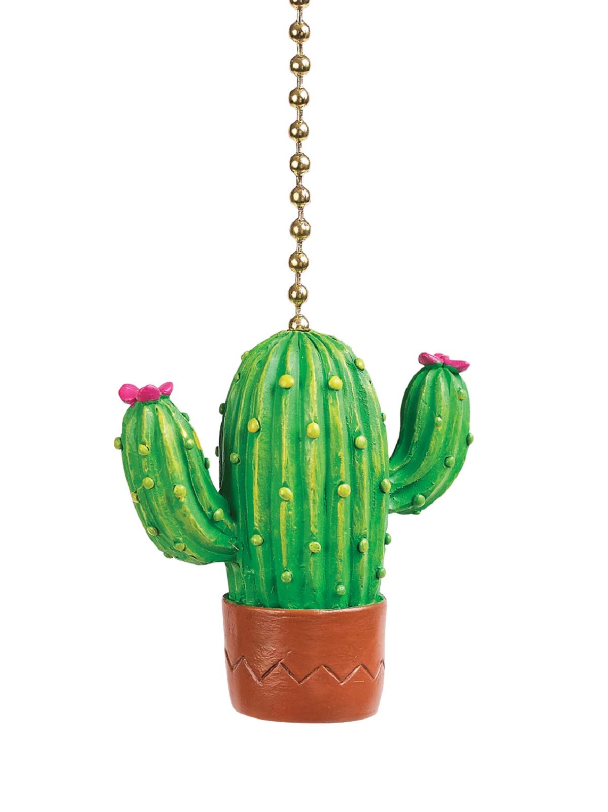 Clementine Designs Cactus Bloom Ceiling Fan Light with Dimensional Pull - Stylish Floral Ceiling Fan for Bedroom, Living Room, and Outdoor Spaces