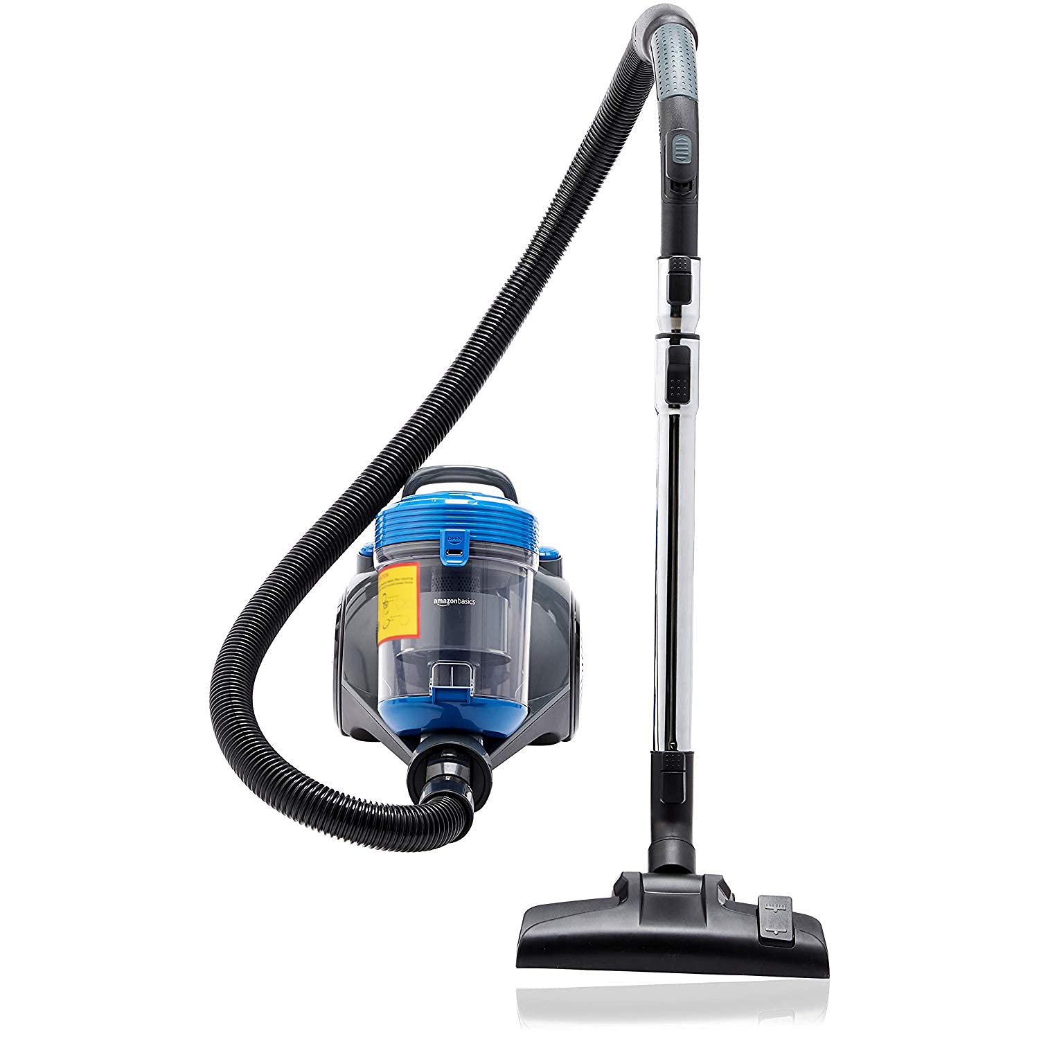 Amazon Basics Powerful 700W Bagless Vacuum Cleaner with HEPA Filter - Lightweight & Compact for Hard Floors & Carpets, 2.0L Dust Capacity, Blue - Perfect for Home Cleaning, Pet Hair Removal, and Car Detailing