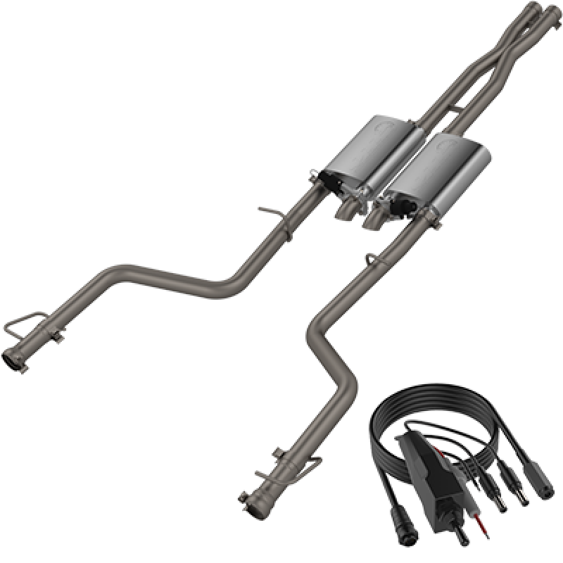 2015-2023 Dodge Challenger 5.7L QTP Screamer Cat-Back Exhaust System - High Performance Stainless Steel Muffler for Aggressive Sound & Power Boost - Perfect for Street Racing & Car Enthusiasts