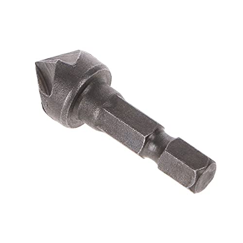 6 Flute Countersink Drill Bit 90 Degree Point Angle - High Speed Steel Wood Chamfering Tool for Woodworking, Metal & Plastic - Perfect for Cabinet Making, Furniture Assembly & DIY Projects