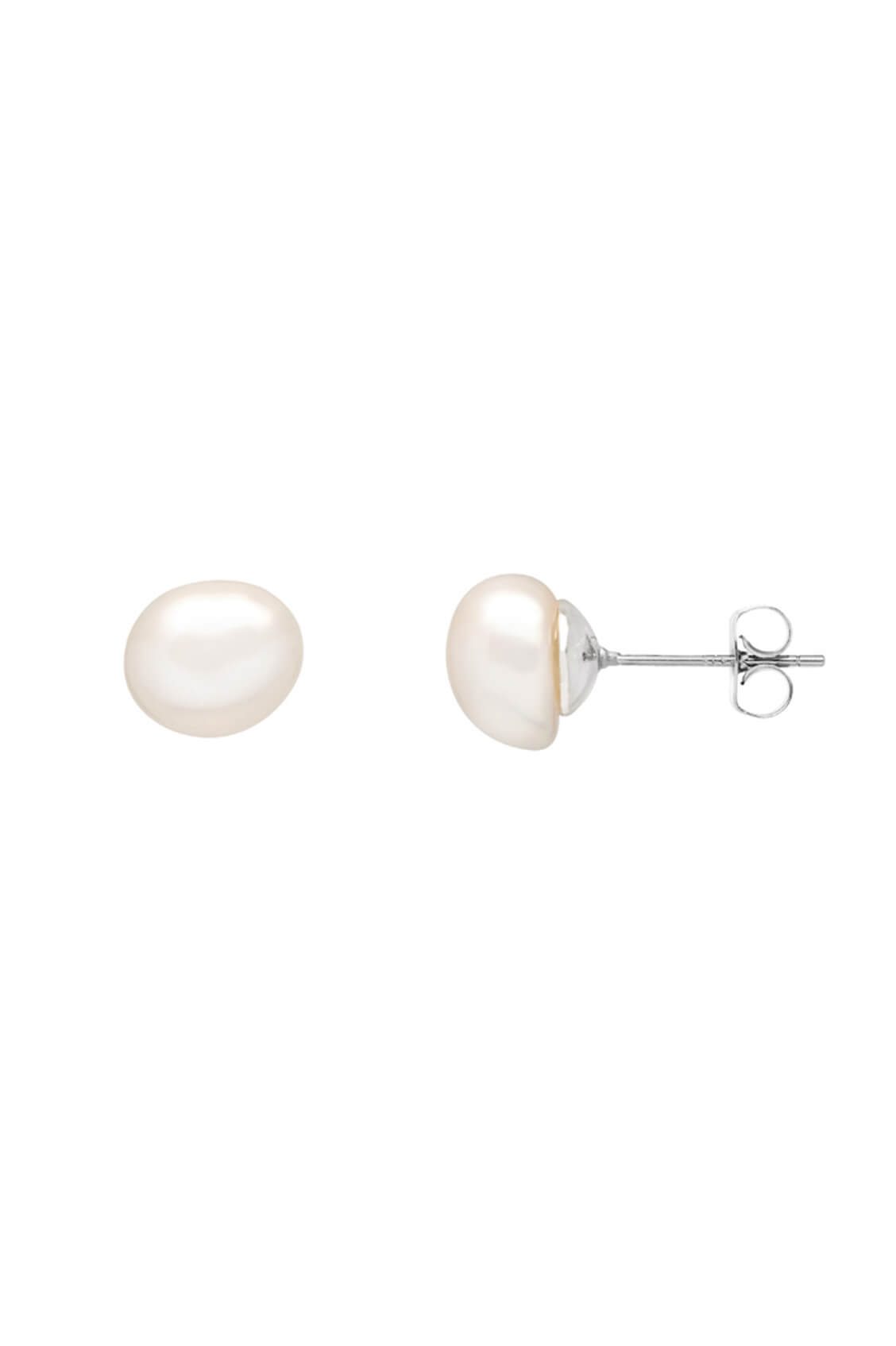 Baroque Pearl Stud Earrings - Natural Freshwater Pearls, Hypoallergenic 925 Sterling Silver - Perfect for Weddings, Parties & Everyday Elegance