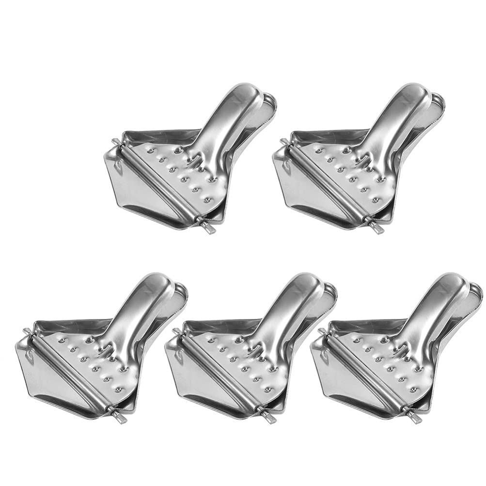 FRCOLOR 5-Piece Stainless Steel Citrus Press - Heavy Duty Manual Fruit Juicer for Lemon, Lime & Orange - Perfect for Cocktails, Baking & Healthy Juicing at Home