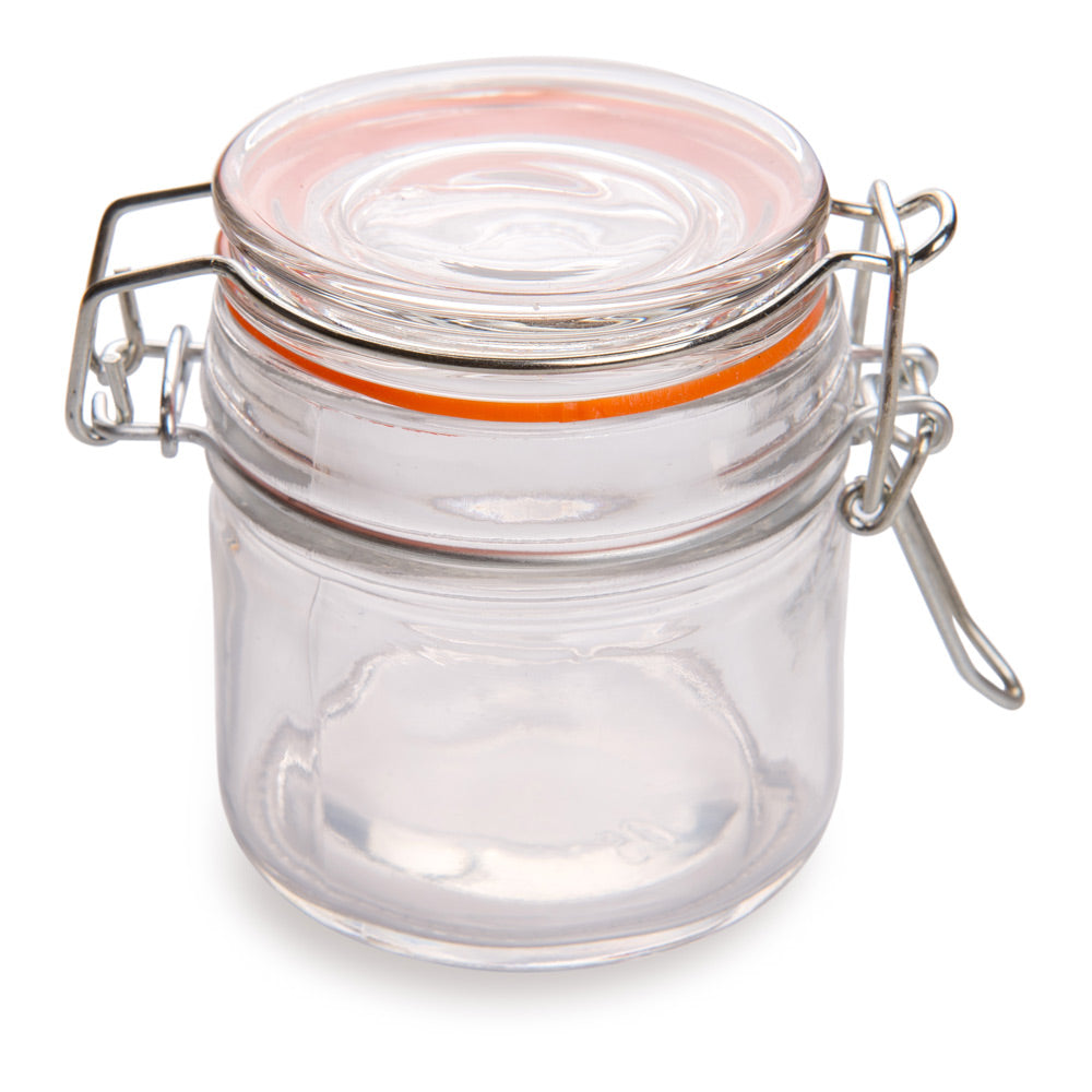 3 oz Round Glass Mason Jars with Clamp Lids - 10 Pack (2.5