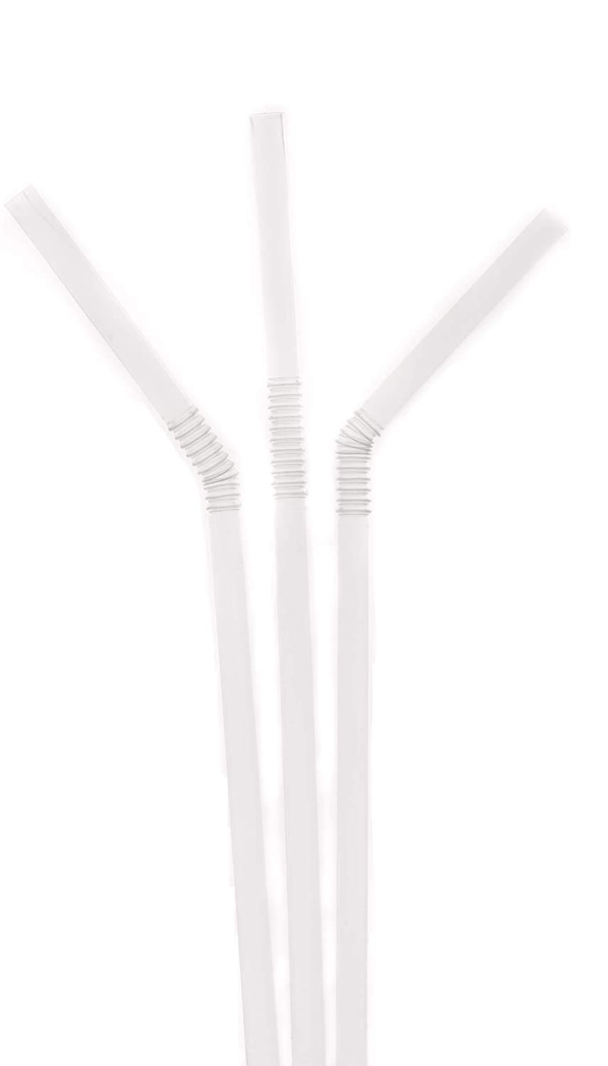 EcoQuality BPA-Free Flexible Plastic Drinking Straws - 4000 Individually Wrapped Clear Bendy Straws for Parties, Catering & Birthday Celebrations | Disposable, Safe & Durable for Smoothies, Cocktails & Beverages
