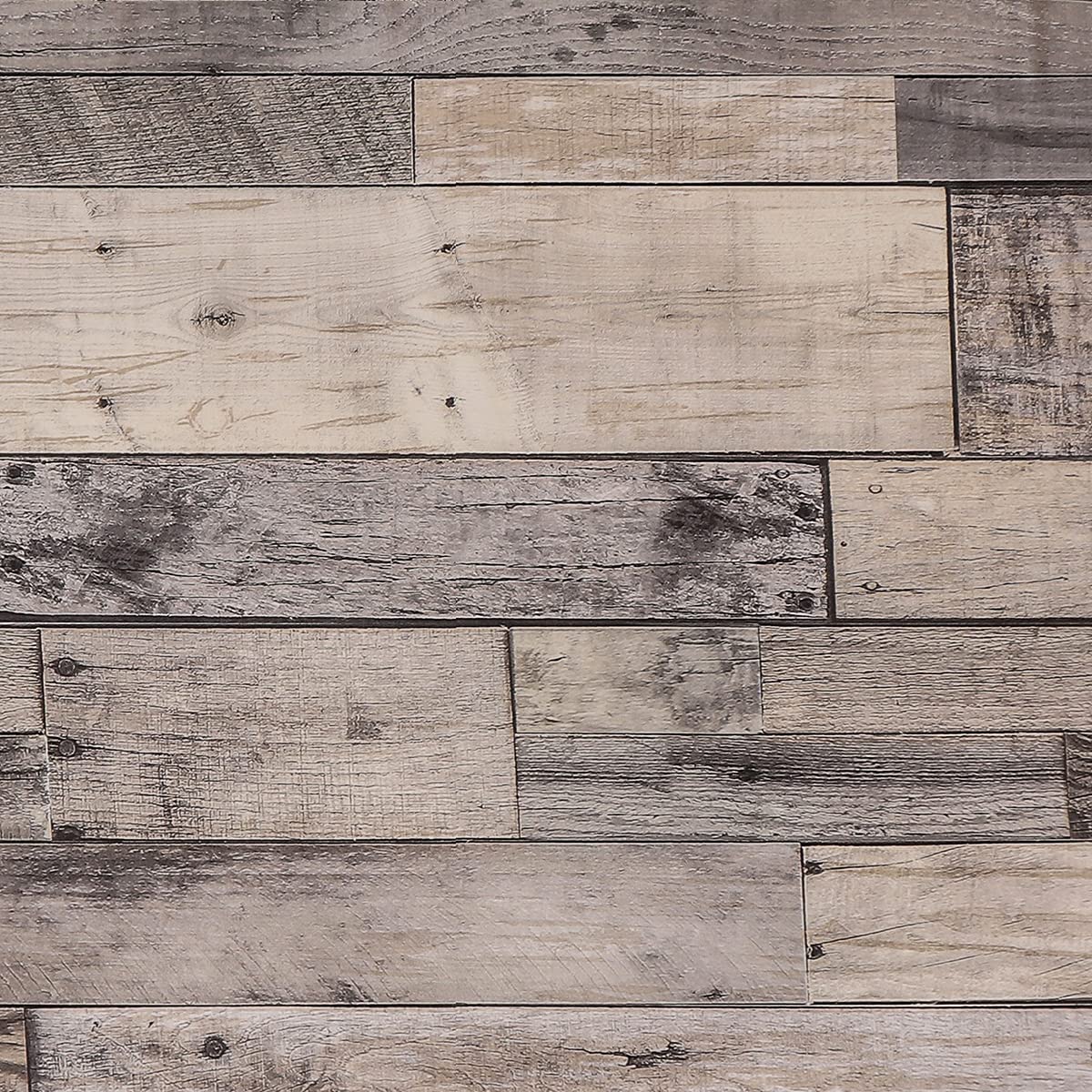 Livelynine Peel and Stick Wallpaper - Rustic Wood Plank Contact Paper for Cabinets, Waterproof Self-Adhesive Wallpaper (15.8