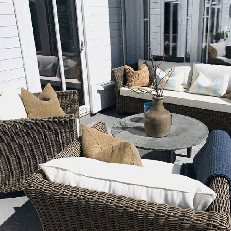 Artwood Augusta 3-Seater Outdoor Patio Sofa Set - Waterproof Wicker Furniture for Garden, Poolside, Deck & Backyard Relaxation