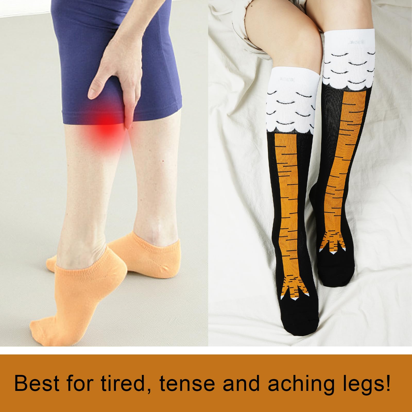 Junely 20-30 mmHg Compression Socks for Women - Knee High Support Socks for Circulation, Nurses, Pregnancy, Running, Travel & Flying - Perfect for Workouts, Long Flights and Everyday Comfort