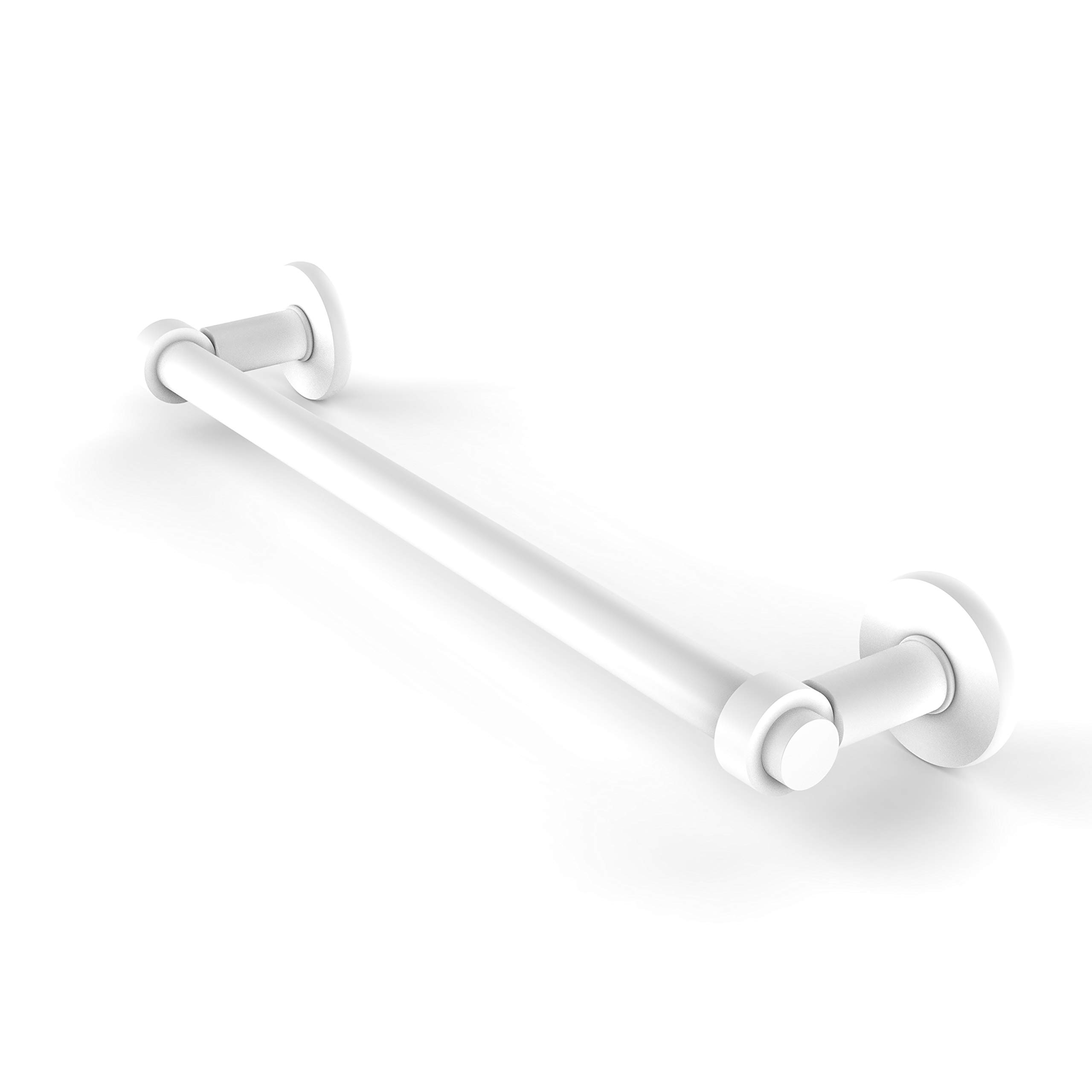 Allied Brass 2051/24 Continental Collection 24 Inch Matte White Towel Bar - Bathroom Accessory for Modern & Traditional Home Decor