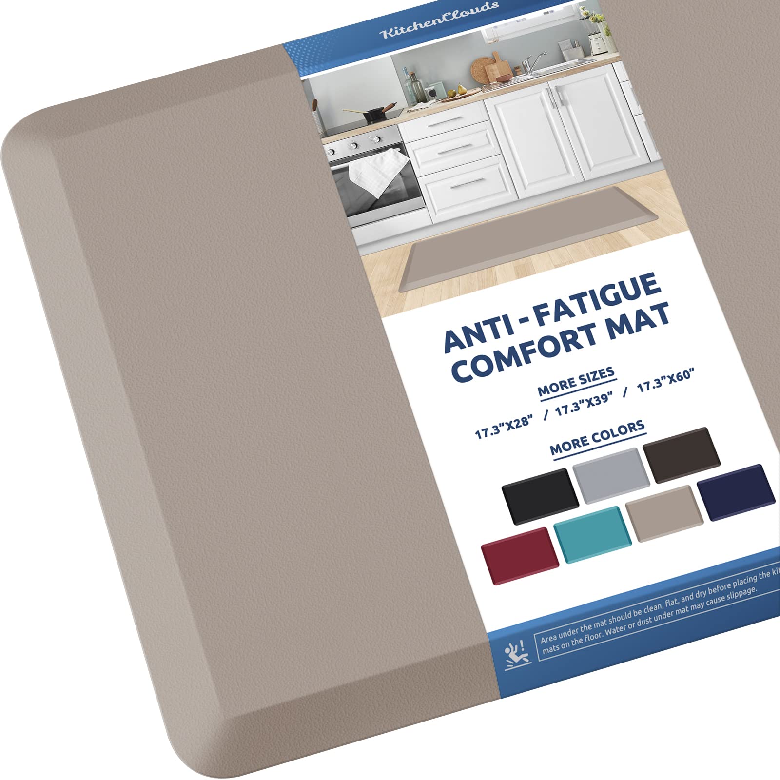 KitchenClouds Anti-Fatigue Kitchen Mat - 17.3