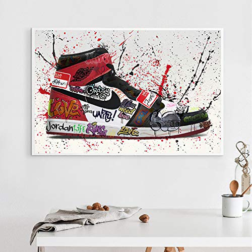 Modern Pop Wall Art Graffiti Canvas Print 40x60 Inches - Stylish Home, Office & Bathroom Decor - Hypebeast Room Aesthetic - Unframed Wall Art for Living Room, Bedroom & Dorm