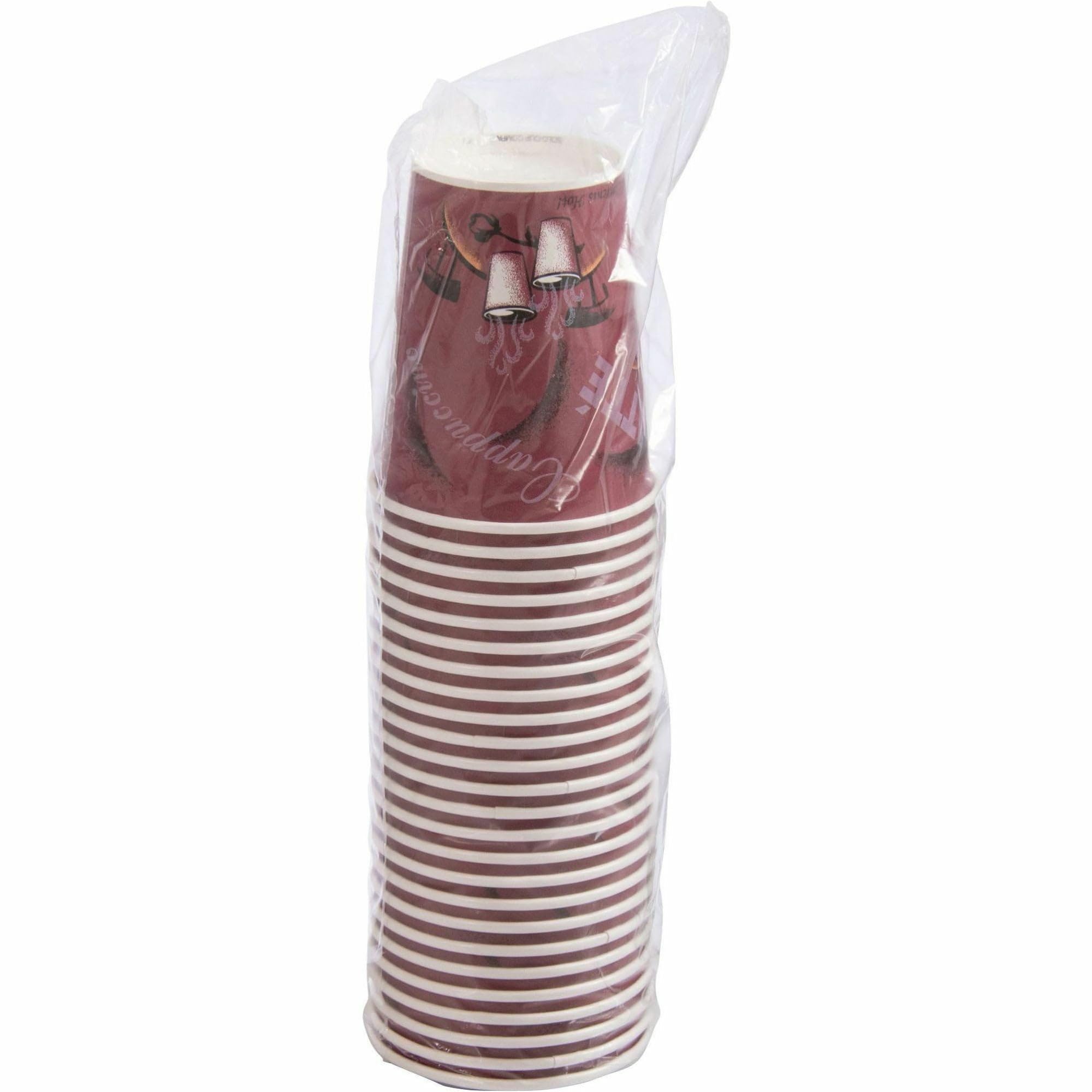 Solo® 10 Oz Maroon Paper Hot Cups - Pack of 300 | Disposable Coffee Cups for Office, Parties & Catering