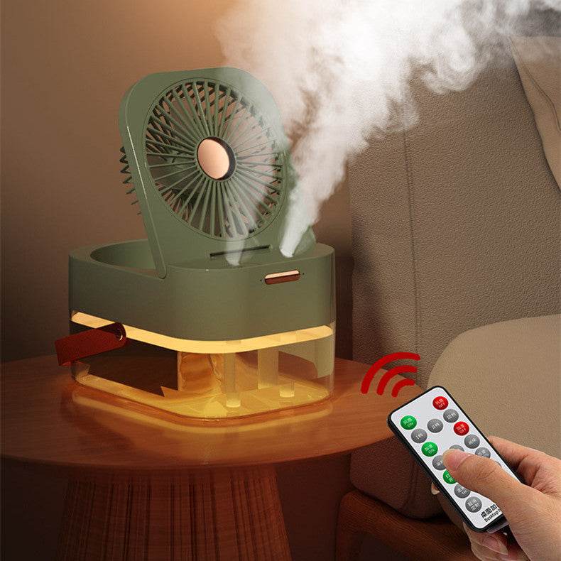 BreezeMist Portable Cooling Humidifier with Mister Light - Personal Air Cooler for Home, Office & Travel - USB Rechargeable Mini Humidifier for Dry Skin Relief & Summer Cooling