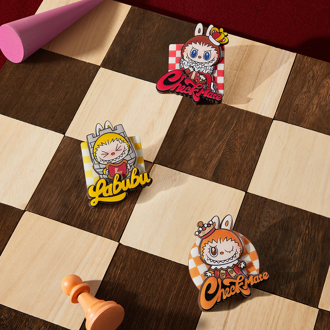 POP MART THE MONSTERS Let's Checkmate Series Blind Box Collectible Fridge Magnets - Fun Office & Home Decor for Chess Lovers