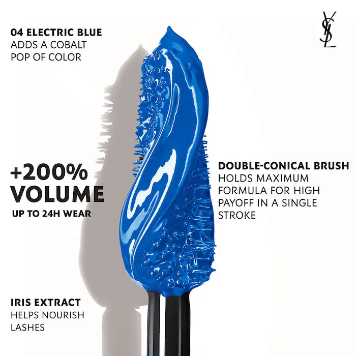 Yves Saint Laurent Lash Clash Extreme Volume Mascara - Lengthening & Volumizing for Dramatic Lashes | Perfect for Night Out & Special Occasions