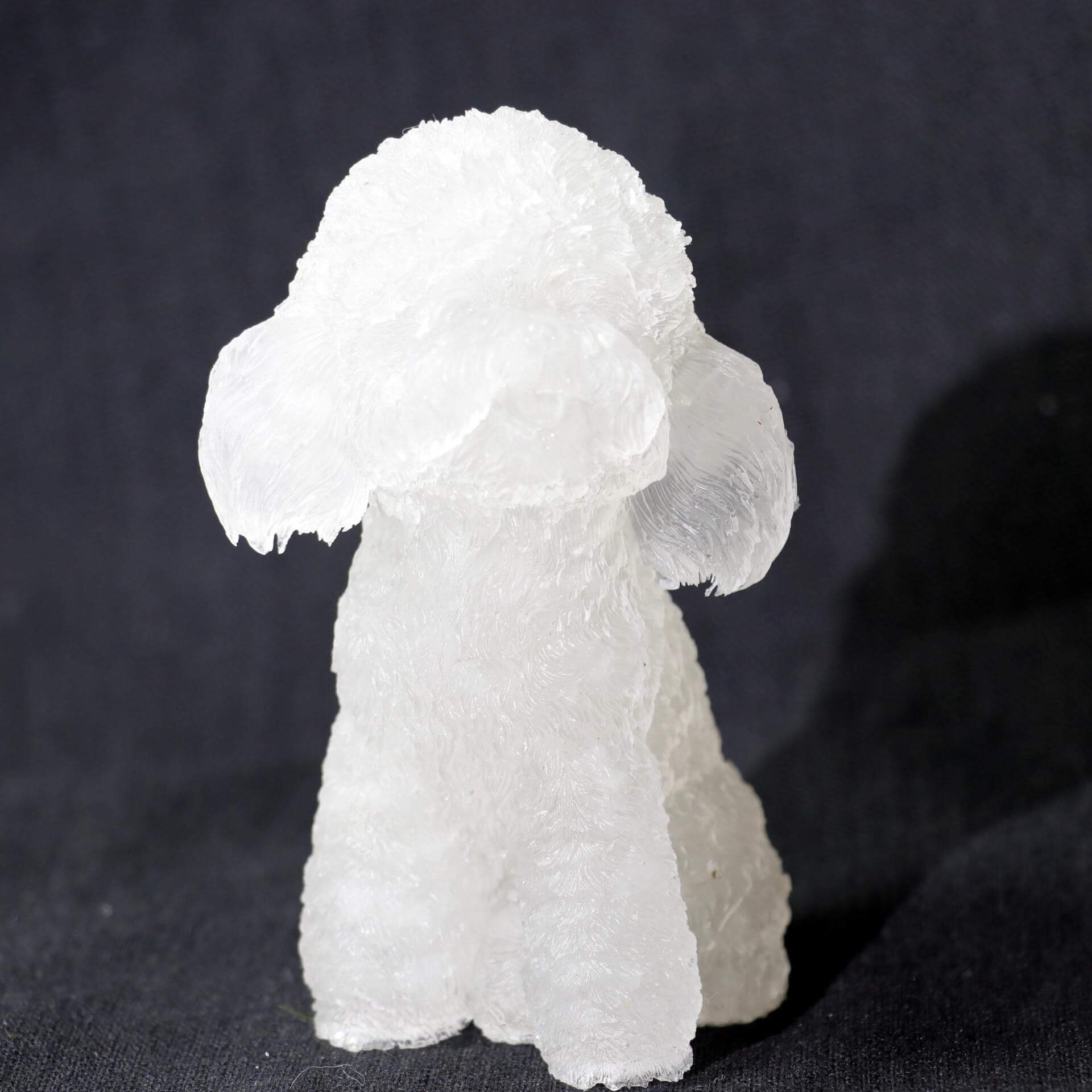 Handmade Epoxy Poodle Figurine - Cute Dog Resin Ornament for Home Decor, Gift & Collection (A2056) | Perfect for Living Room Display, Bookshelf Decor & Dog Lover Gifts