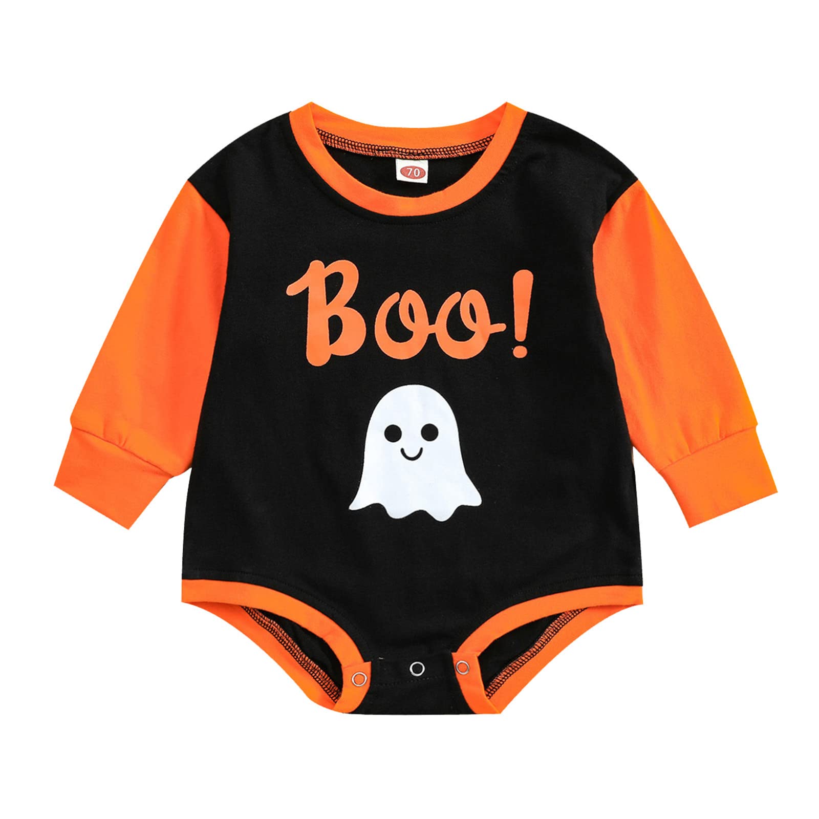 **Baby Halloween Costume - Pumpkin Romper with Long Sleeves for Infant Boys & Girls | Cozy Fall & Winter Outfit for Parties & Photo Shoots**