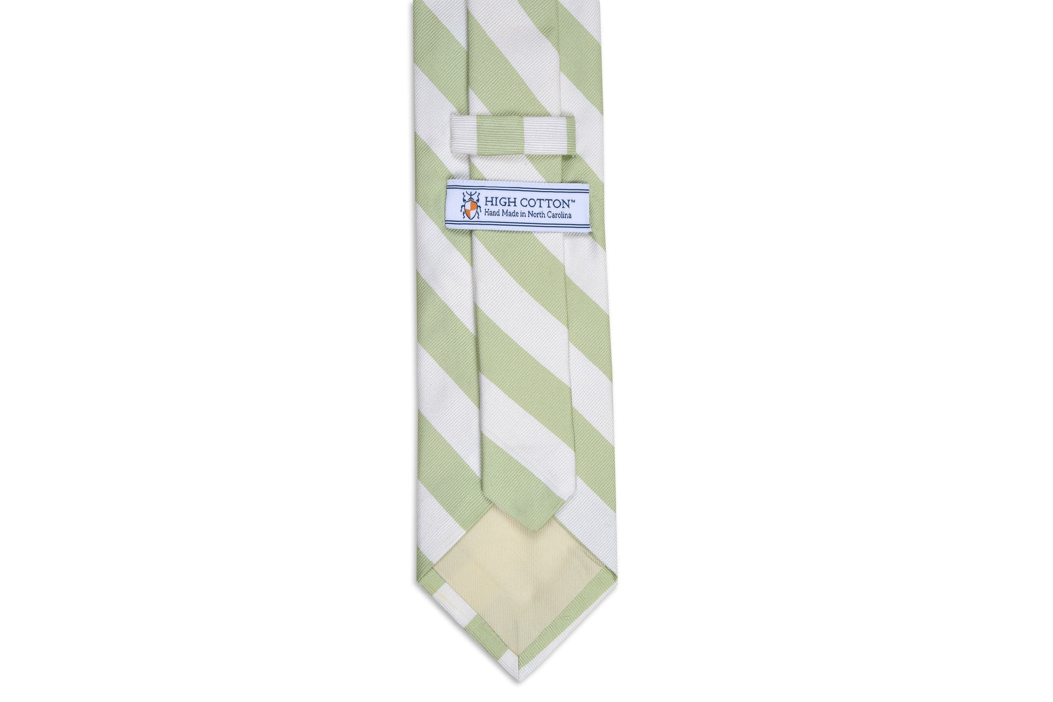 Elegant Sage Green and White Striped Necktie for Men | Classic Slim Tie for Business, Weddings & Formal Events