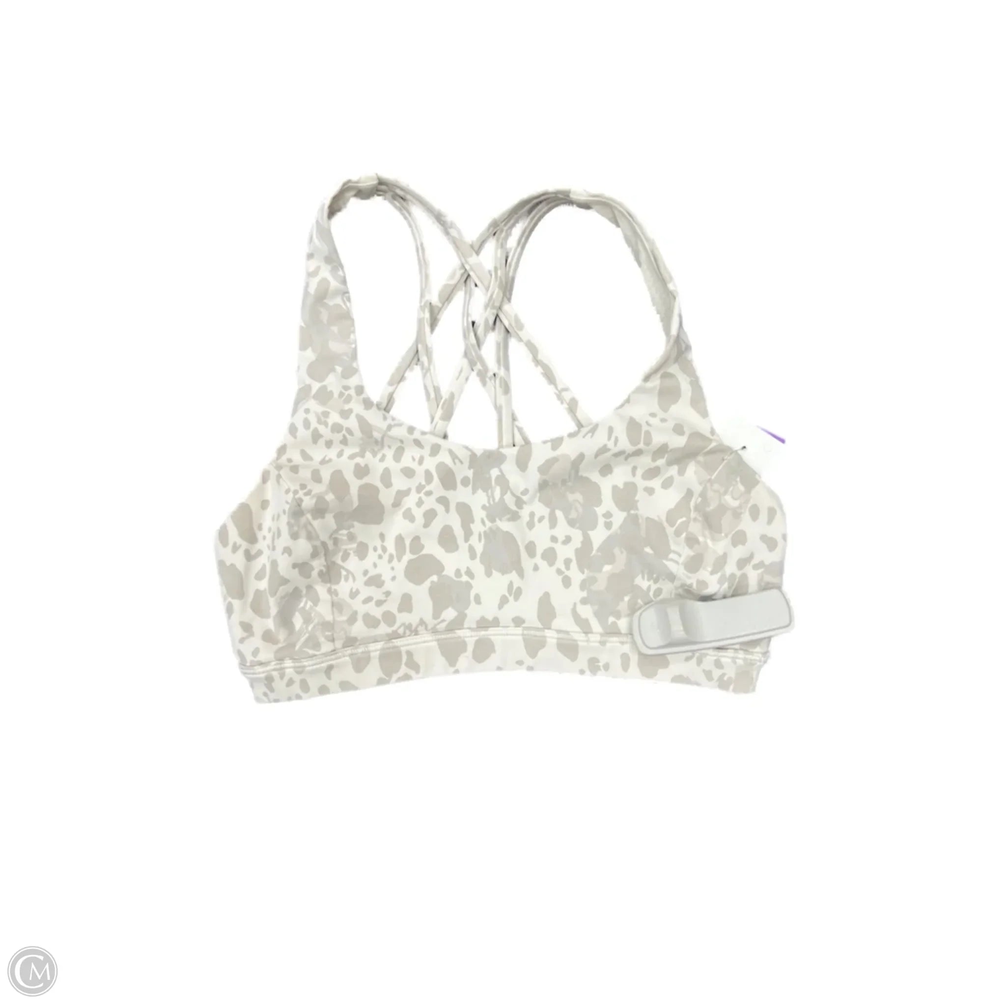 Lululemon Women's White Athletic Sports Bra - Size 4 - High Support Workout Top for Running, Yoga & Gym