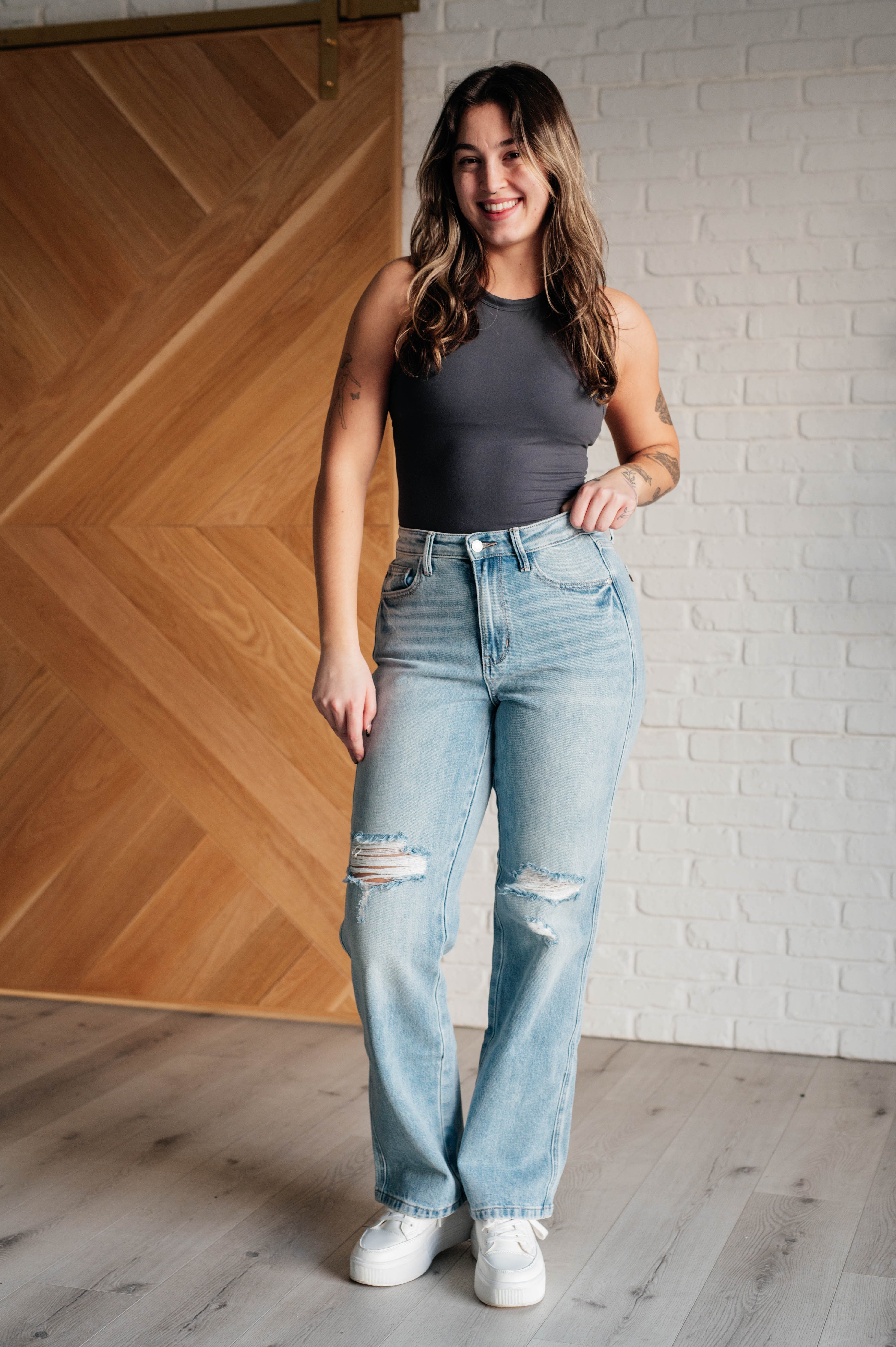Patricia High Rise Rigid Magic 90's Straight Jeans for Women | Vintage Denim Pants | Perfect for Casual Wear, Street Style & Everyday Outfits
