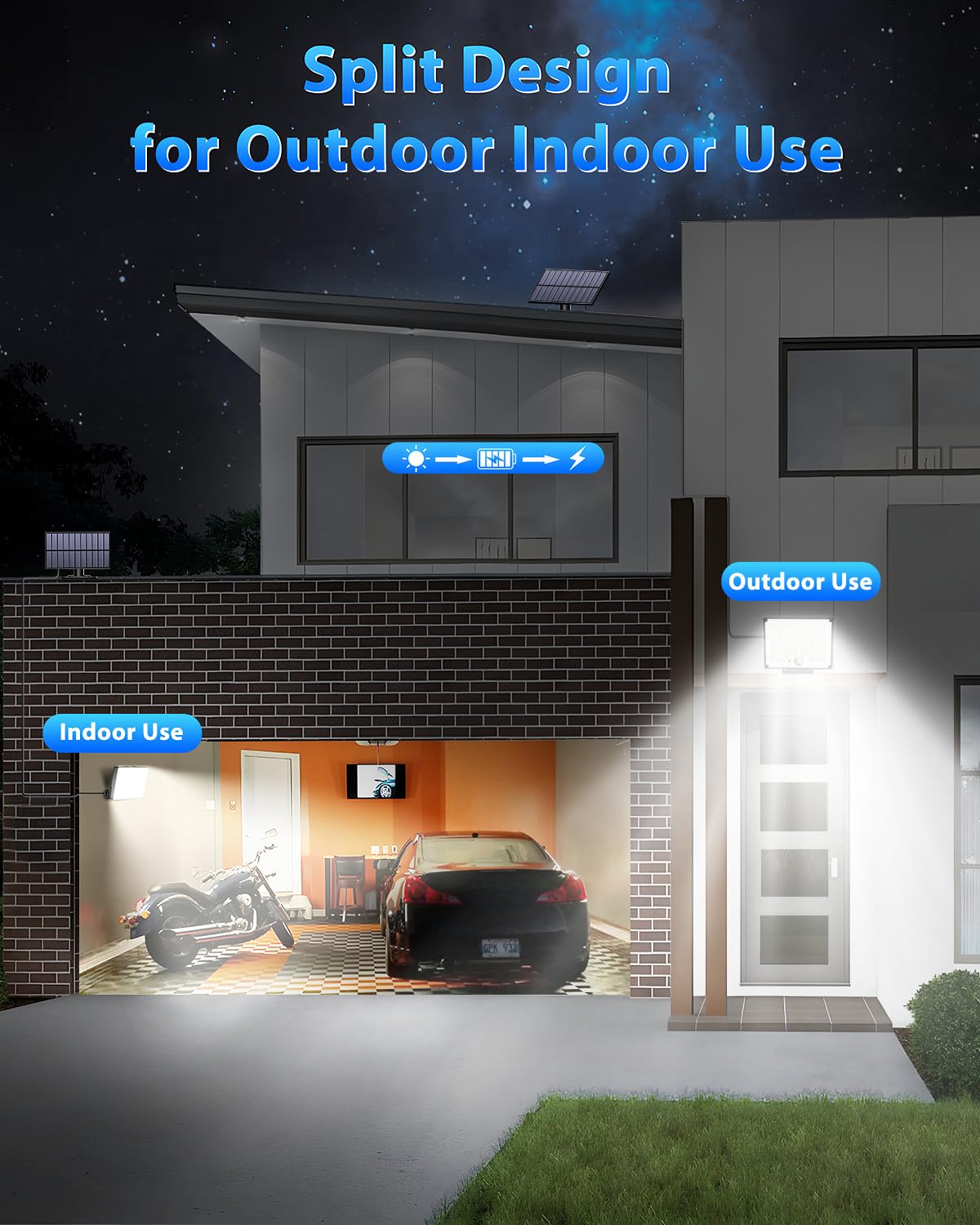 4 Pack Solar Motion Sensor Outdoor Lights with Remote Control - IP65 Waterproof, 172 LED Solar Flood Lights for Yard, Patio, Garden, Garage - Perfect for Pathway Lighting, Security Illumination, and Landscape Decoration