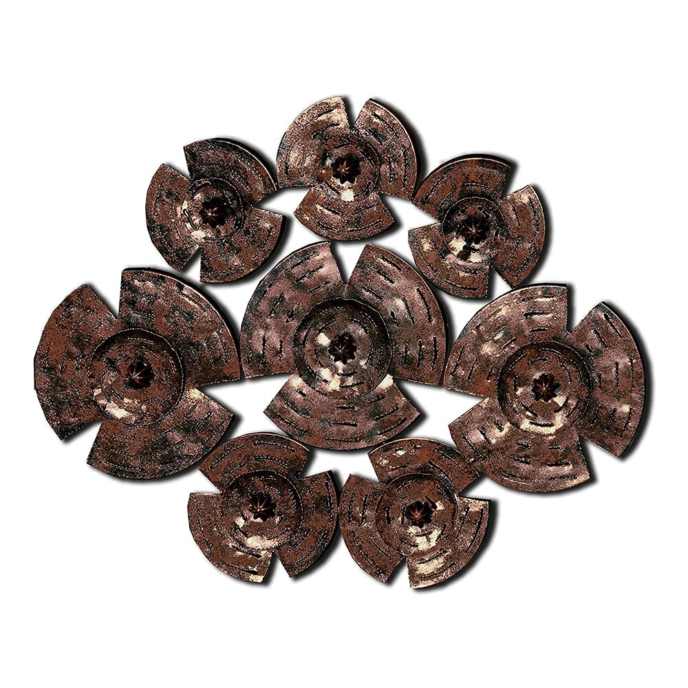 DecorShore Contemporary Metal Wall Art Set - Framed Modern Home Decor in Bronze & Copper - Large Wall Decor for Living Room, Bedroom & Office