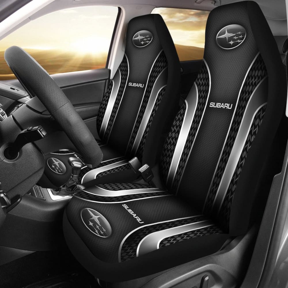 Premium 2-Piece Front Subaru Seat Covers - Universal Fit for Most Models, Grey (Part #144627) - Protect Your Car Seats from Wear & Spills - Perfect for Daily Commutes, Road Trips & Outdoor Adventures