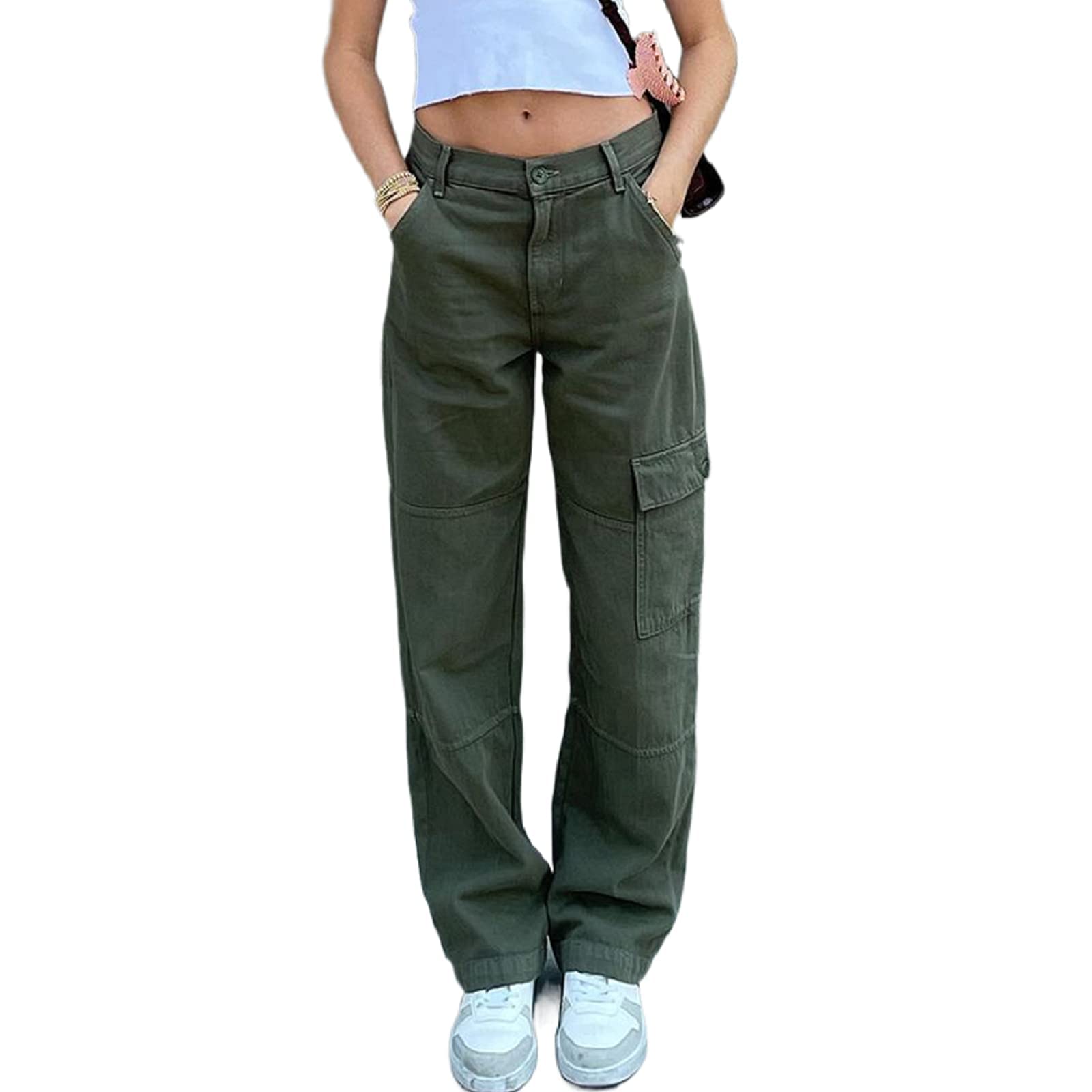 KMBANGI Women's High Waisted Wide Leg Jeans - Straight Denim Pants for Casual & Y2K Streetwear | Baggy Trousers for Everyday Wear, Office & Fashion Outfits