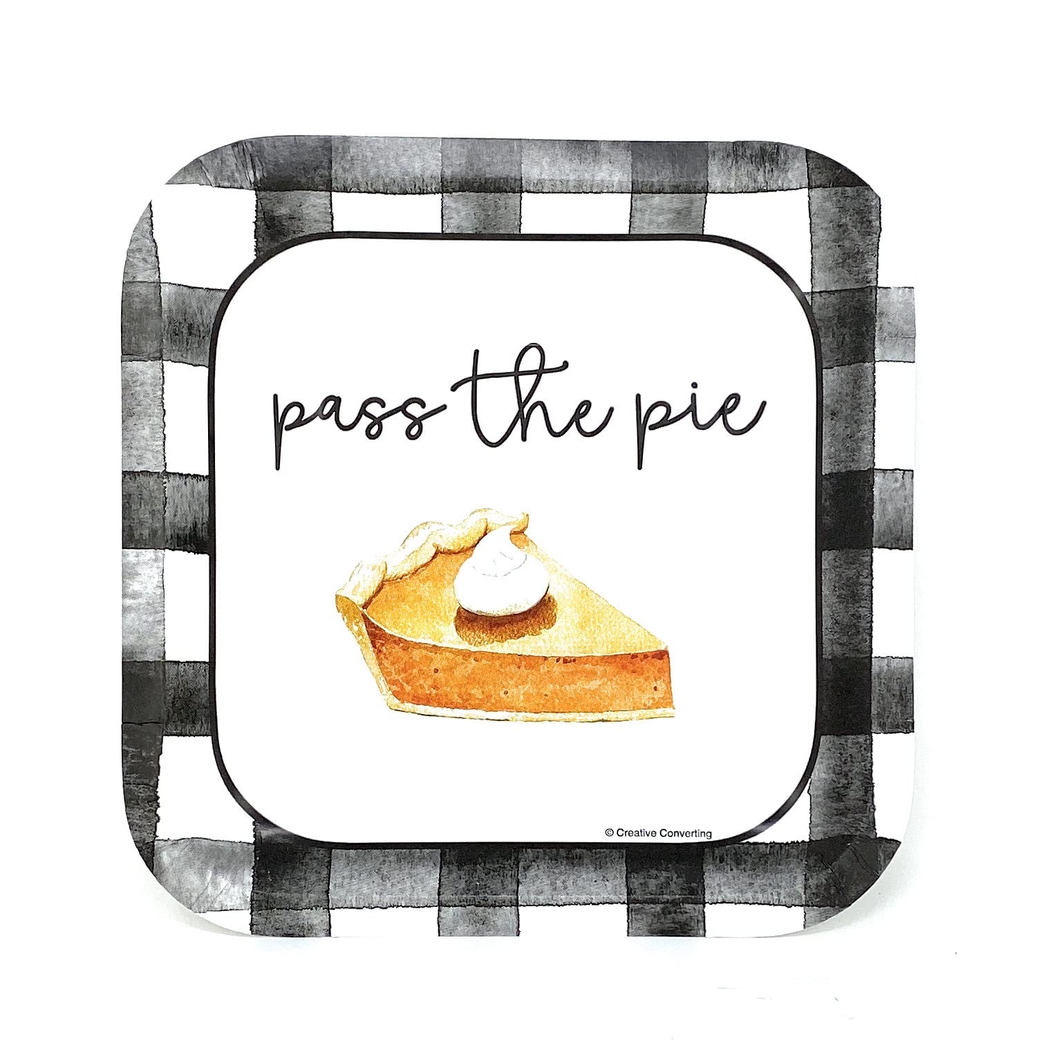 Pass The Pie Fall Harvest Holiday Dinnerware - Pumpkin Party Paper Plates (10 Count) for Thanksgiving, Autumn Gatherings & Seasonal Celebrations