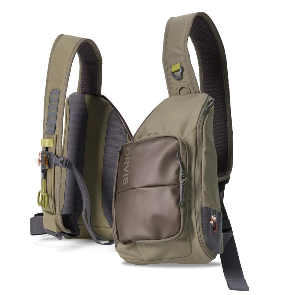 Orvis Mini Sling Pack (26B2) - 5L Recycled ECO CORDURA Shoulder Strap Tackle Backpack for Fly Fishing - TPU Coated, Dustproof & Durable - Perfect for Outdoor Adventures & Fishing Gear Storage